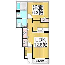 長野県松本市梓川倭（賃貸アパート1LDK・1階・46.49㎡） その2