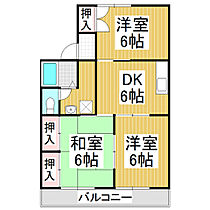 アリアンサーハイム　A棟  ｜ 長野県長野市大字高田（賃貸アパート3DK・2階・53.00㎡） その2