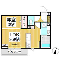 グランスクエア　IV番館  ｜ 長野県長野市鶴賀（賃貸アパート1LDK・3階・32.05㎡） その2