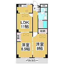 ＣＳ栗田ビル  ｜ 長野県長野市大字栗田（賃貸マンション2LDK・3階・62.00㎡） その2