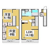 カサ・デ・サチIII  ｜ 長野県長野市大字高田（賃貸アパート2LDK・2階・80.99㎡） その2