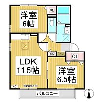 ブライト桐原　A棟  ｜ 長野県長野市桐原2丁目（賃貸アパート2LDK・1階・54.23㎡） その2