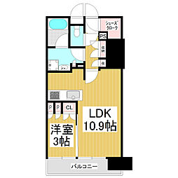 グラディス南石堂 1LDKの間取図画像