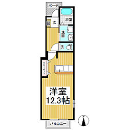 ウィスティリア2 ワンルームの間取図画像