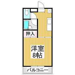コーポ松岡 1Kの間取図画像