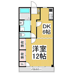 ゆたかビル 1DKの間取図画像