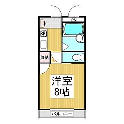 カーサ・クリタ 1Kの間取図画像