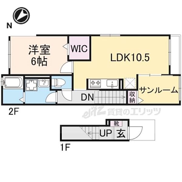 クルールＭ 202｜滋賀県彦根市芹川町(賃貸アパート1LDK・2階・48.92㎡)の写真 その2