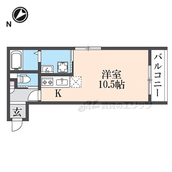 滋賀県守山市下之郷1丁目字向八代(賃貸アパート1R・2階・27.12㎡)の写真 その2