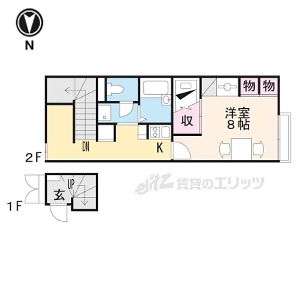 レオパレスＷｉｎｇ日野 206｜滋賀県蒲生郡日野町大字大窪(賃貸アパート1K・2階・28.02㎡)の写真 その2