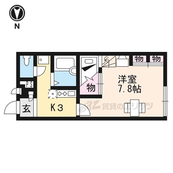 レオパレスベルハイム笠山 107｜滋賀県草津市笠山３丁目(賃貸アパート1K・1階・21.81㎡)の写真 その2