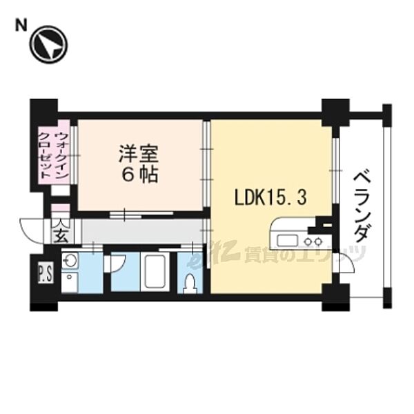 滋賀県栗東市綣1丁目(賃貸マンション1LDK・5階・51.28㎡)の写真 その2