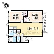 滋賀県東近江市林町（賃貸アパート2LDK・1階・54.65㎡） その2