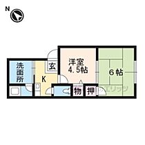 滋賀県野洲市北野1丁目（賃貸アパート2K・1階・29.42㎡） その2