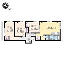 滋賀県守山市守山6丁目（賃貸マンション3LDK・3階・74.76㎡） その2