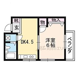 JR東海道・山陽本線 瀬田駅 徒歩7分の賃貸アパート 2階1DKの間取り