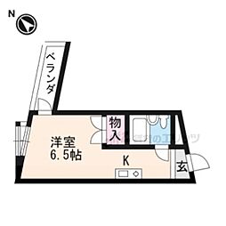 トータルエステートビル ワンルームの間取図画像