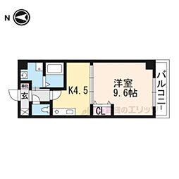 JR東海道・山陽本線 大津駅 徒歩5分の賃貸マンション 3階1DKの間取り