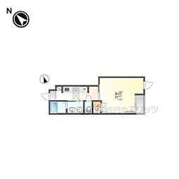 アノクオーレ 1階1Kの間取り