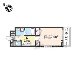 ジュネス エアリー 1Kの間取図画像