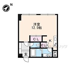 JR東海道・山陽本線 守山駅 徒歩4分の賃貸マンション 3階ワンルームの間取り