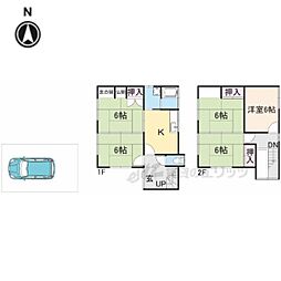 JR東海道・山陽本線 大津駅 徒歩23分の賃貸一戸建て 5Kの間取り