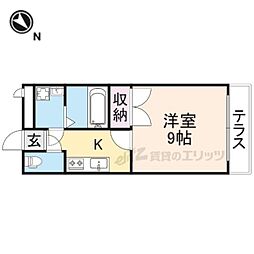 JR東海道・山陽本線 彦根駅 徒歩28分の賃貸マンション 1階1Kの間取り