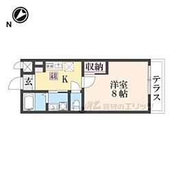 カーサＨ.Ｋ 1階1Kの間取り