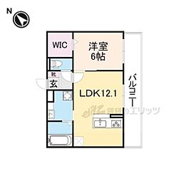 ＦＡＲＯＵＣＨＥ 2階1LDKの間取り