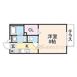 JR東海道・山陽本線 南彦根駅 バス6分 八坂北下車 徒歩2分の賃貸アパート 2階1Kの間取り