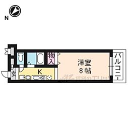 ラポール藤 1階1Kの間取り