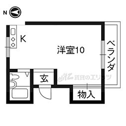 ＫＣハイツ 1階1Kの間取り