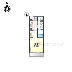 L'Allure御幸町 1Kの間取図画像