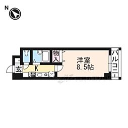 プリオールZEN弐番館 1Kの間取図画像