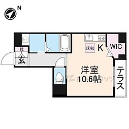 クラッシーメゾン ワンルームの間取図画像