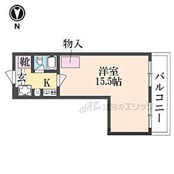 カーサ・ソラッツオ 1Kの間取図画像