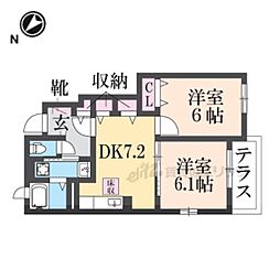 ファミリータイズ3 2DKの間取図画像