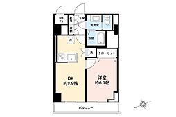 朝霞サニーハイツ 1DKの間取図画像