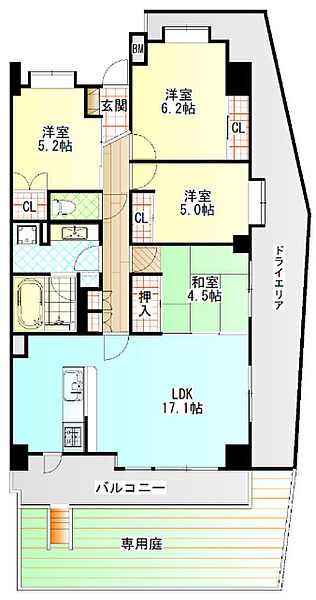 グランシャルム小田原城山 301｜神奈川県小田原市城山１丁目(賃貸マンション4LDK・3階・86.23㎡)の写真 その2