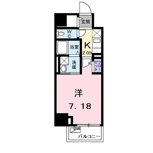 クレスト　中六 603｜神奈川県小田原市浜町１丁目(賃貸マンション1K・6階・26.91㎡)の写真 その2