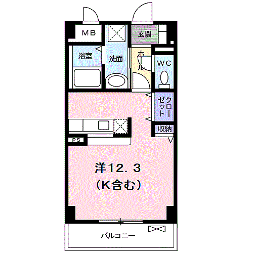 ジュネス　ヴィラ 202｜神奈川県小田原市飯田岡(賃貸マンション1R・2階・32.51㎡)の写真 その2