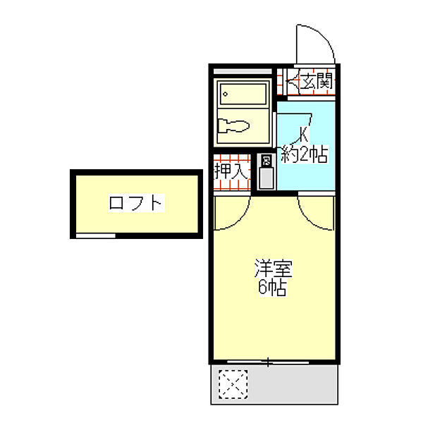 ピア・ネスト 105｜神奈川県小田原市鴨宮(賃貸アパート1K・1階・16.50㎡)の写真 その2