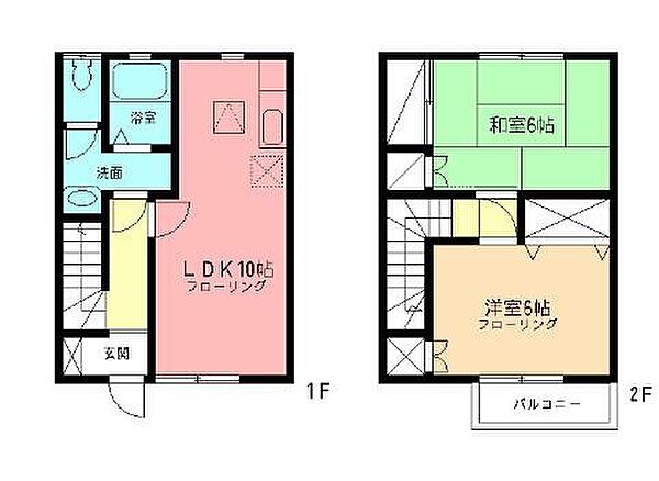 サンテラスB 102｜神奈川県小田原市矢作(賃貸テラスハウス2LDK・1階・58.00㎡)の写真 その2