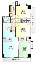 グランドールOKABE 305 ｜ 神奈川県小田原市栢山（賃貸マンション3LDK・3階・72.70㎡） その2