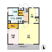 ブエナス 103 ｜ 神奈川県小田原市城山１丁目（賃貸アパート1LDK・1階・35.30㎡） その2