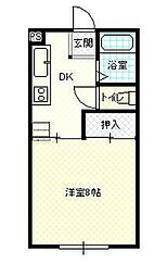 メゾン7 1Kの間取図画像