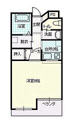 ハイツマロニエ山形 1Kの間取図画像