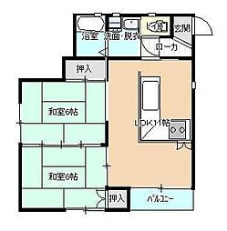 I&Aレジデンス 2LDKの間取図画像