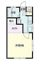 BirdHill 1Kの間取図画像