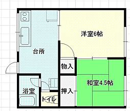オパールハイツ 2Kの間取図画像